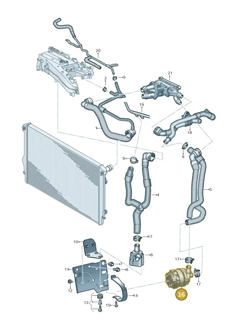 04L965567A — Volkswagen Multivan (2021-) diagram 7t0122040, position 16