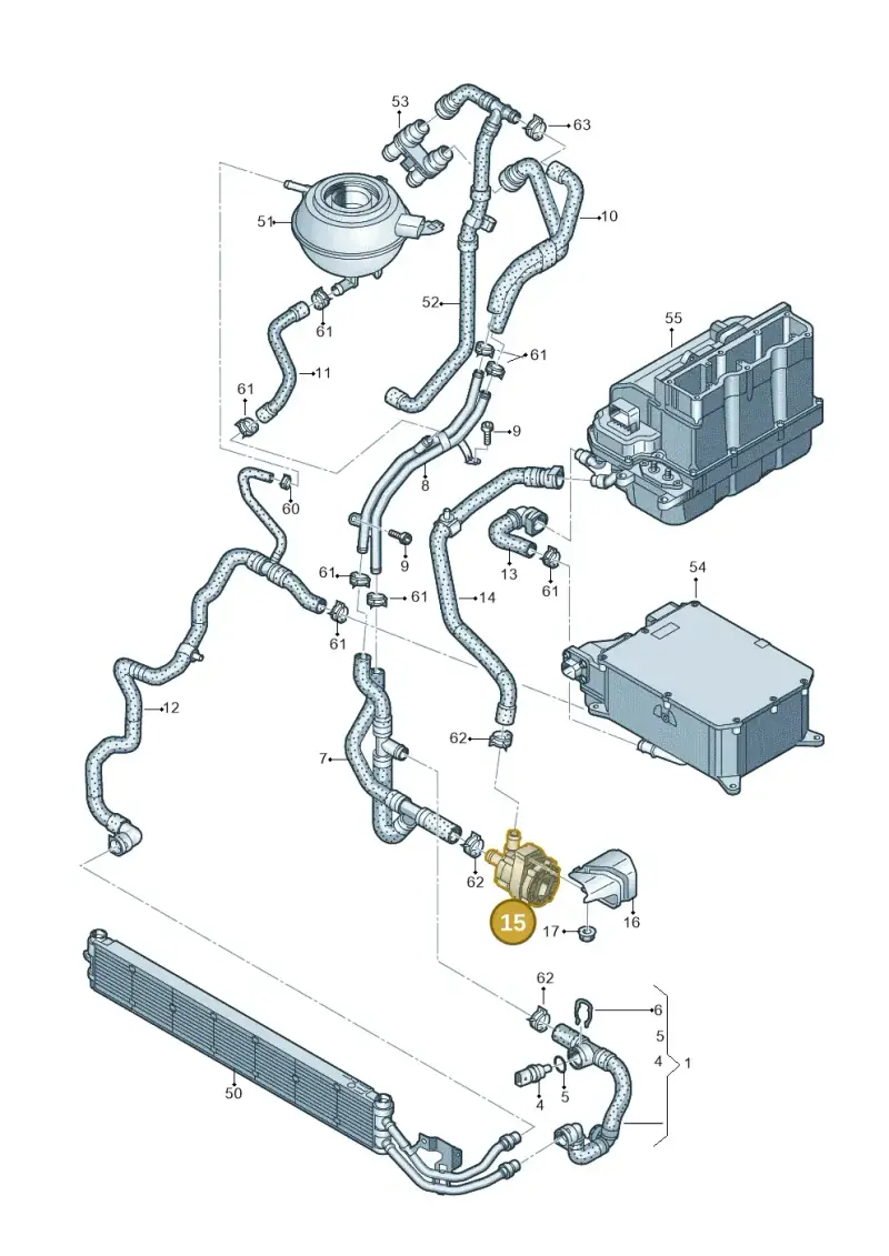 04L965567B — Volkswagen Tiguan 2.0 4Motion (2016-2024) diagram 596121125, position 15