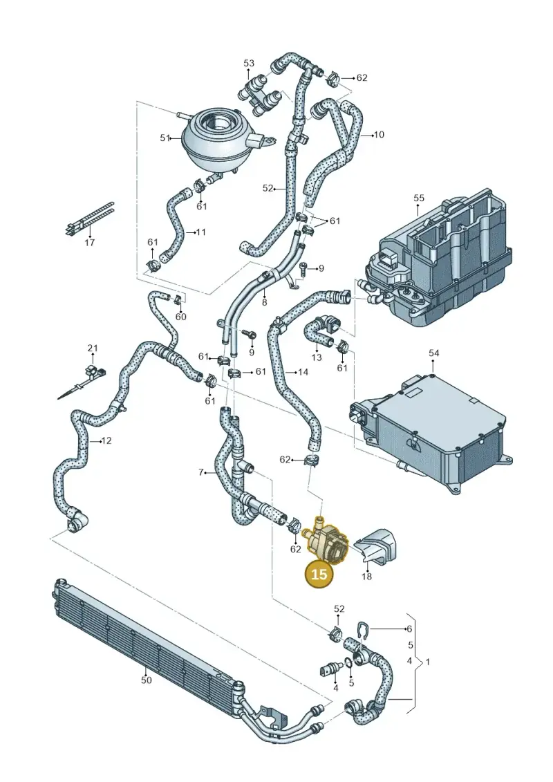 04L965567B — Volkswagen Golf 2.0 BlueMotion (2019-2024) diagram 793121019, position 15