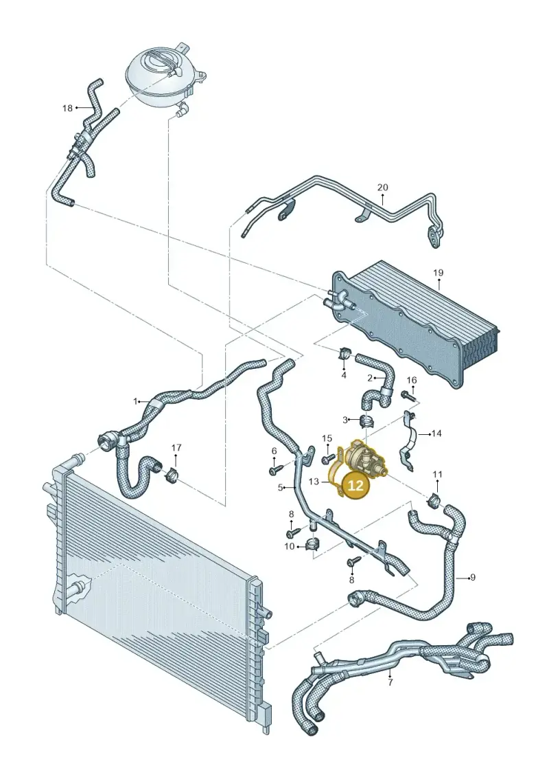 04L965567 — Volkswagen Multivan (2021-) diagram 7t0121250, position 12