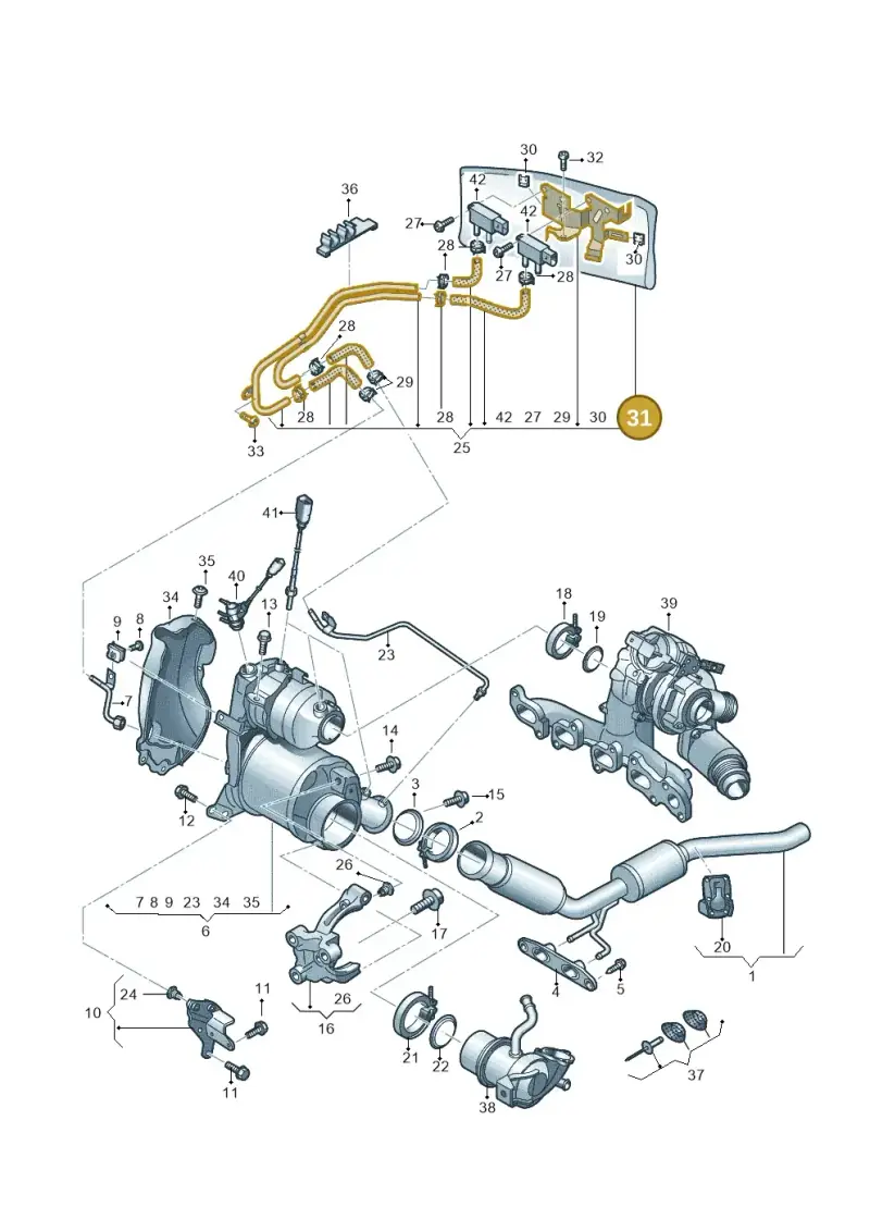04L971461AE — Volkswagen Tiguan 2.0 4Motion (2017-2024) diagram 810253400, position 31