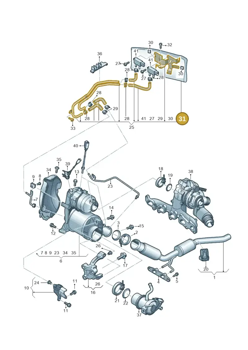 04L971461AE — Volkswagen Arteon (2017-2023) diagram 863253400, position 31