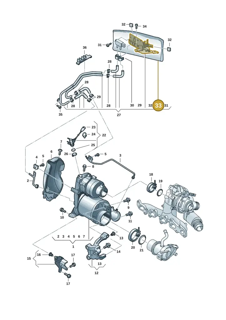 04L971461AQ — Volkswagen Tiguan 2.0 (2023-) diagram 57x253160, position 33
