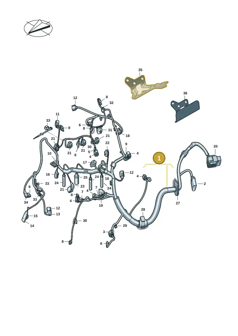 04L971610AG — Volkswagen Transporter Multivan (2019-2024) diagram 7em971000, position 1