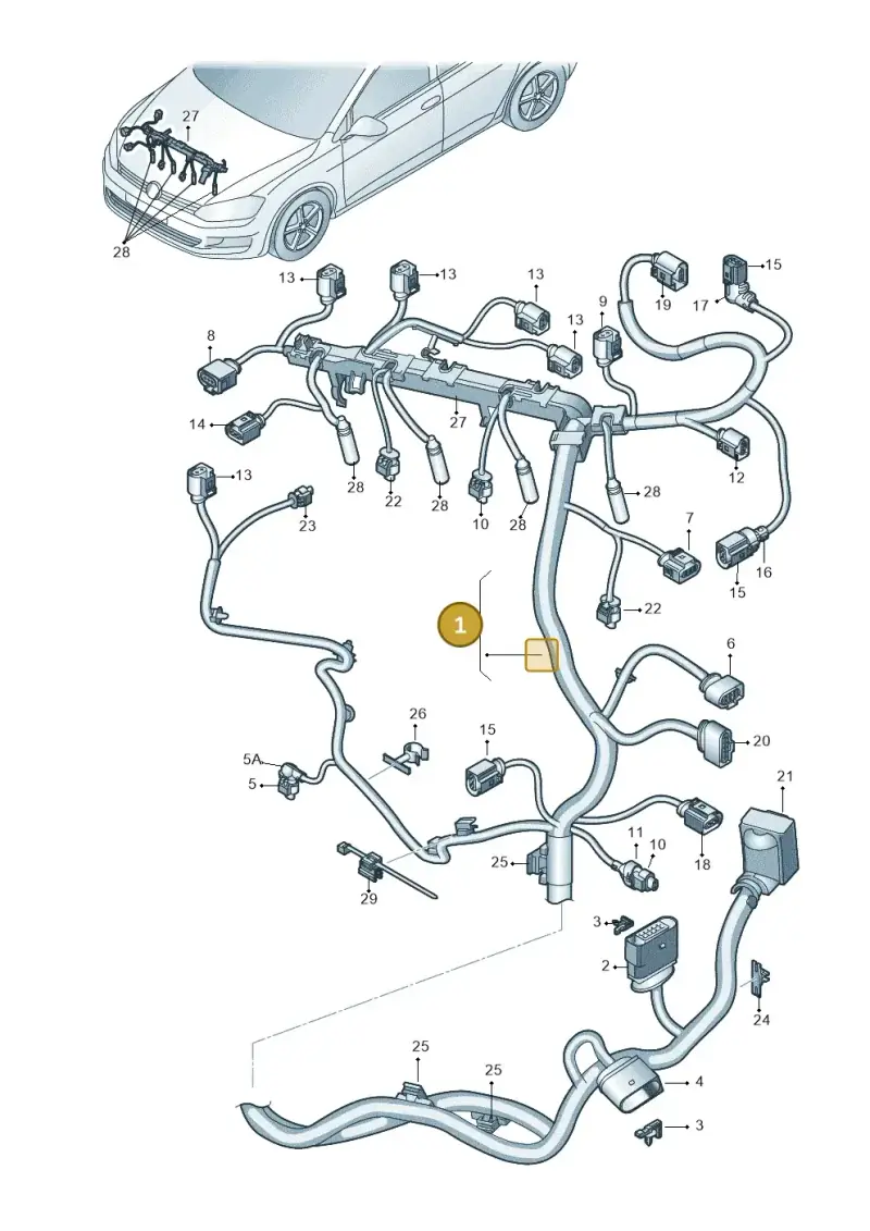 04L971627A — Volkswagen Jetta (2014-2017) diagram 746971100, position 1