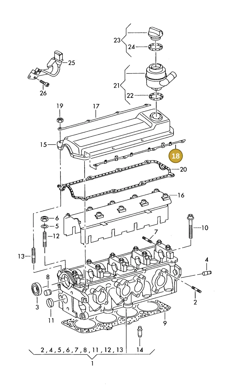 050103591 — Volkswagen OTTO-IND.-MOT.         77> (1977-) diagram 421103400, position 18