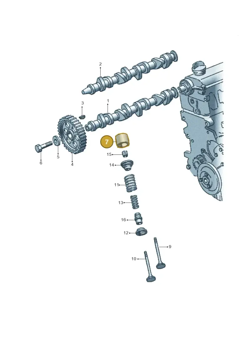 050109309H — Volkswagen Jetta (2014-2017) diagram 117109100, position 7