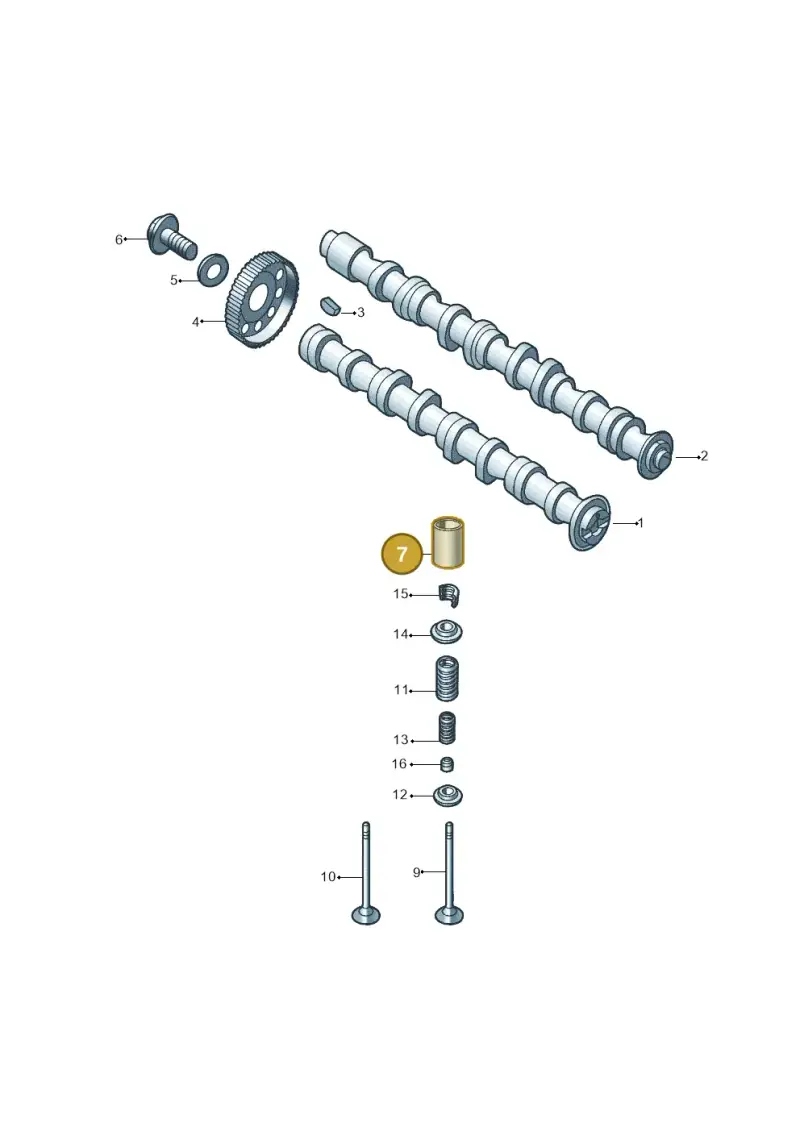 050109309H — Volkswagen Jetta (2014-2017) diagram 789109260, position 7