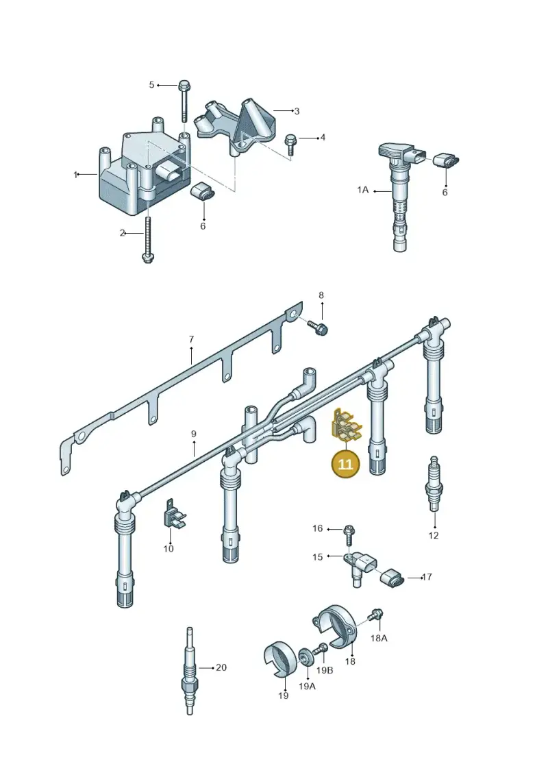 050905471 — Volkswagen Golf estate (2009-2013) diagram 412905000, position 11