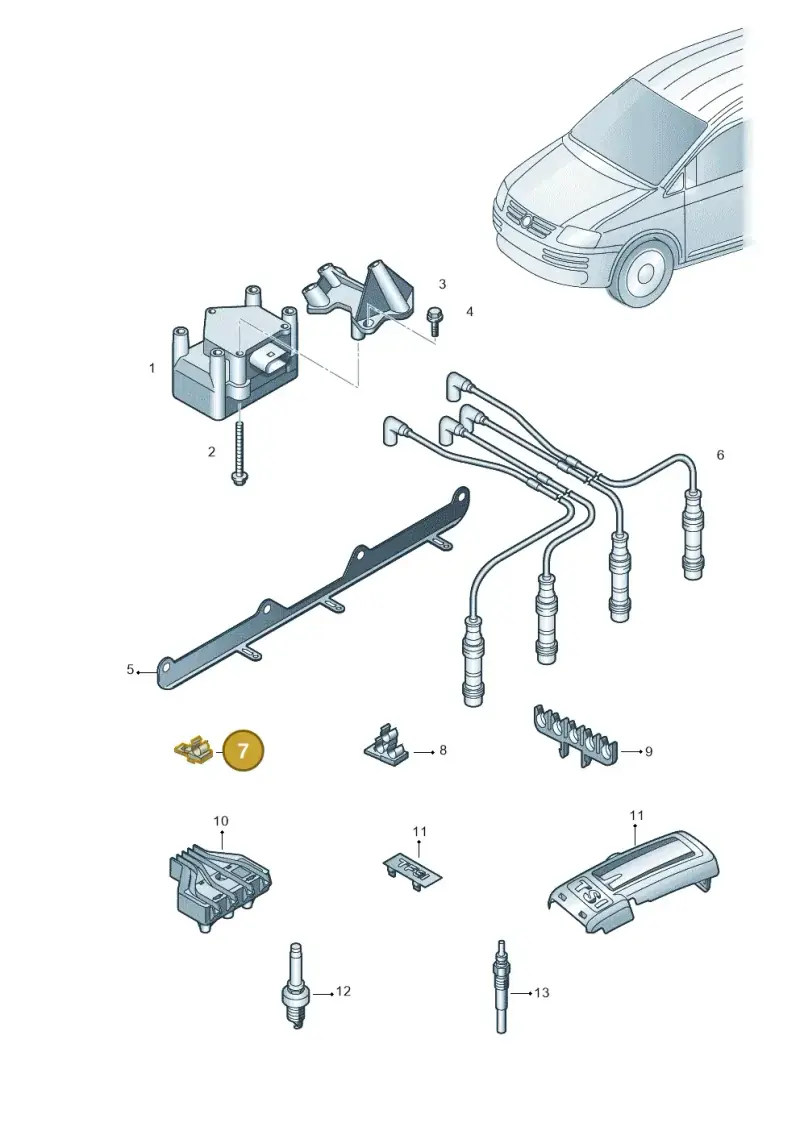 050905471 — Volkswagen Caddy Maxi Kombi (2010-2015) diagram 690905000, position 7