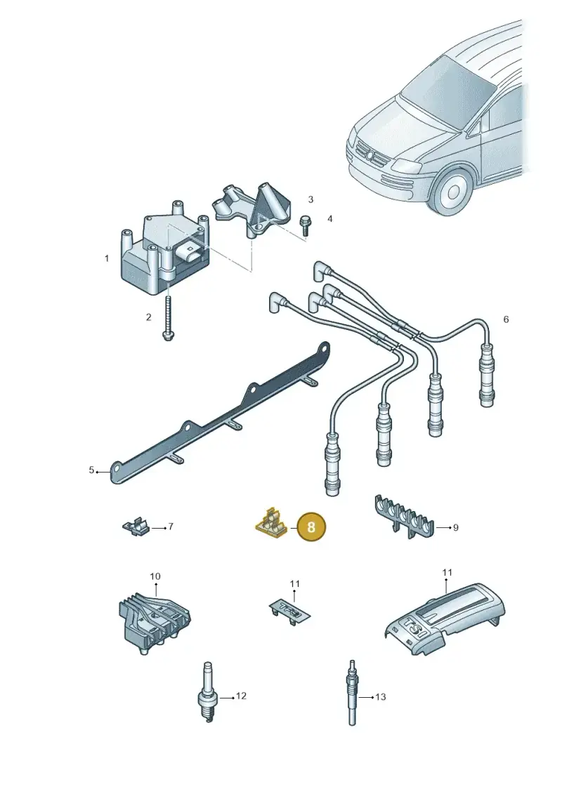050905471A — Volkswagen Caddy Maxi Kombi (2010-2015) diagram 690905000, position 8