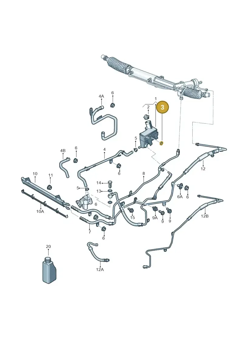 052129669A — Volkswagen Phaeton (lang) (2003-2006) diagram 258422500, position 3