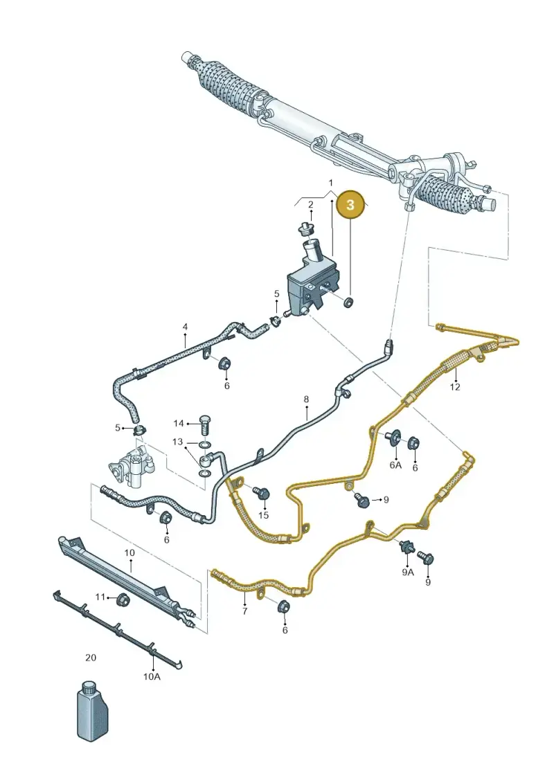 052129669A — Volkswagen Phaeton 4motion (2008-2010) diagram 710422500, position 3