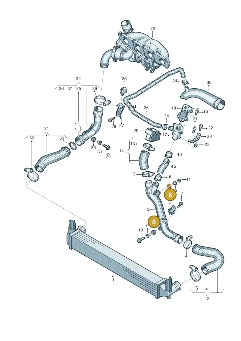 052129669A — Volkswagen Polo (2012-2014) diagram 747145850, position 8