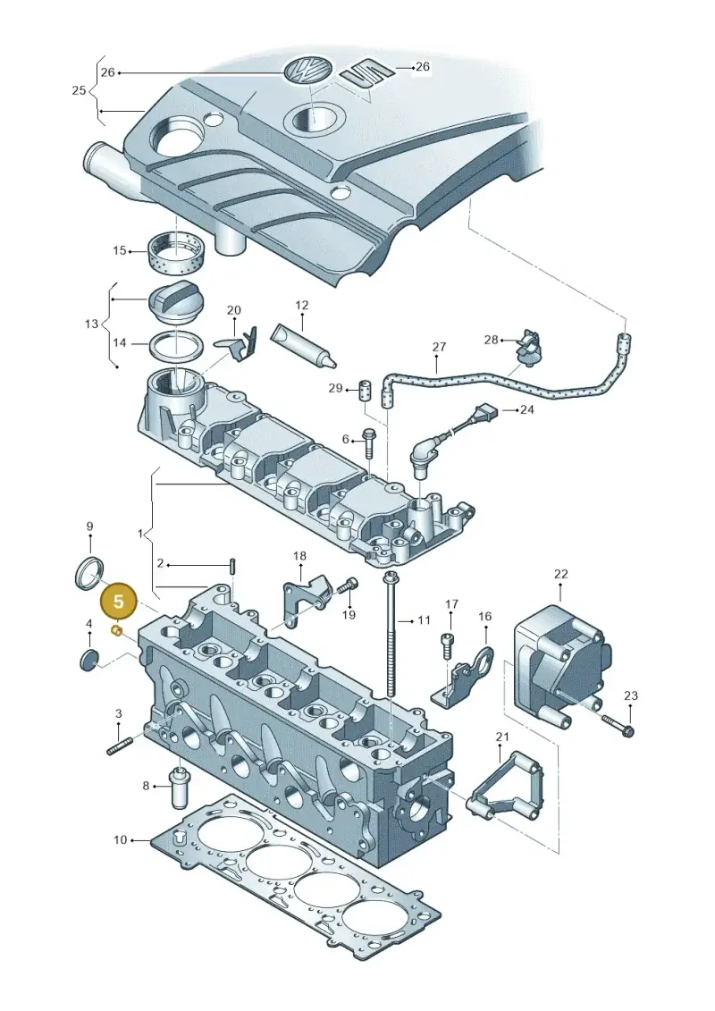 056103379A — Volkswagen Kombi (2011-) diagram 231103350, position 5