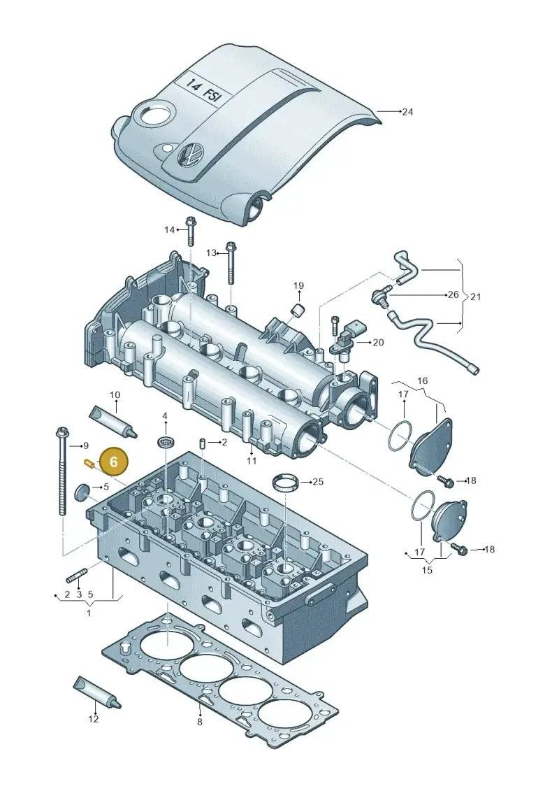 056103379A — Volkswagen Jetta (2014-2017) diagram 786103410, position 6