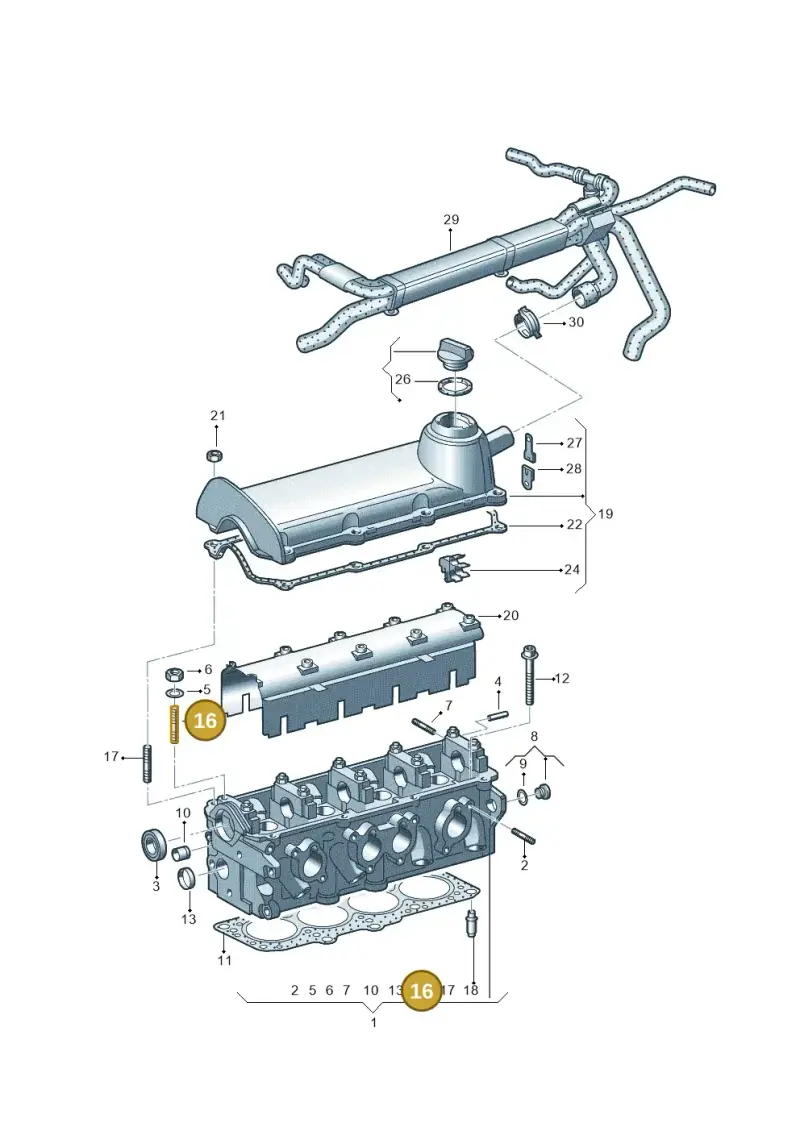 056103397 — Volkswagen Transp. caravelle (2011-2015) diagram 410103350, position 16