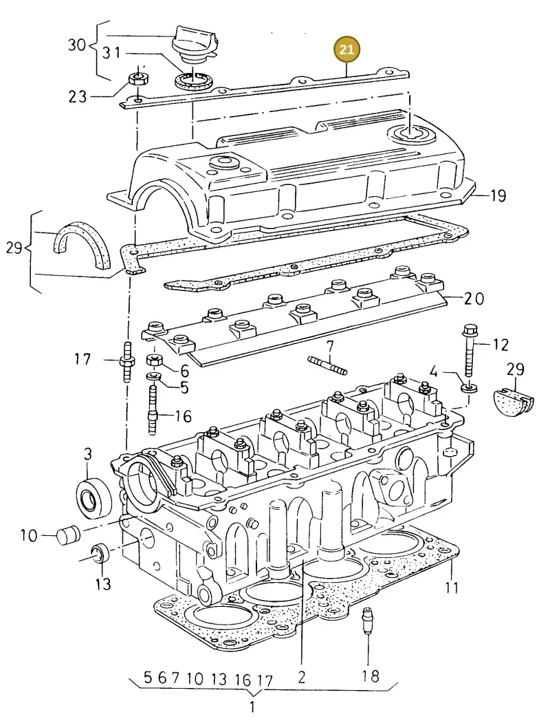 056103591 — Volkswagen POLO CLASSIC/VARIANT (1996-1999) diagram 138103350, position 21
