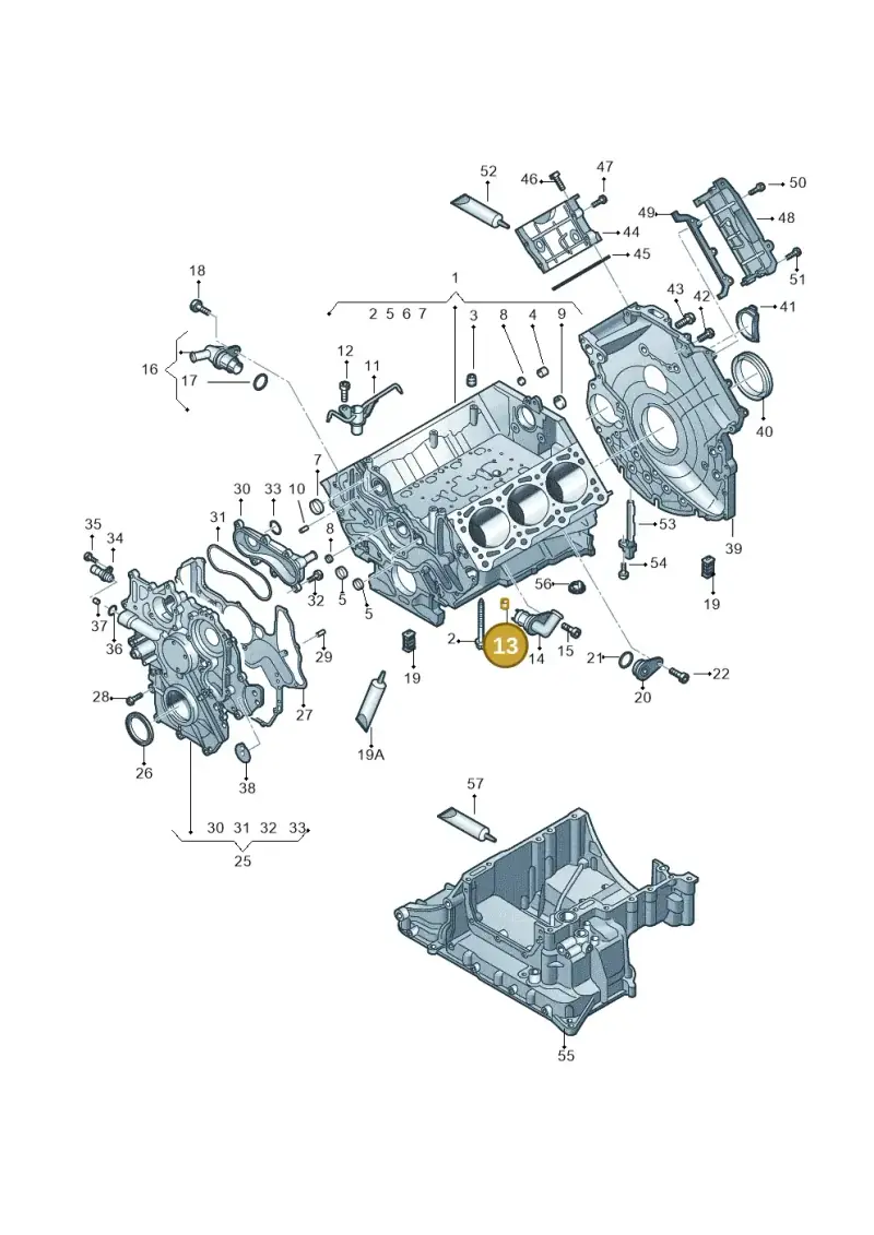057103139 — Volkswagen Touareg BlueMotion (2014-2018) diagram 748103270, position 13