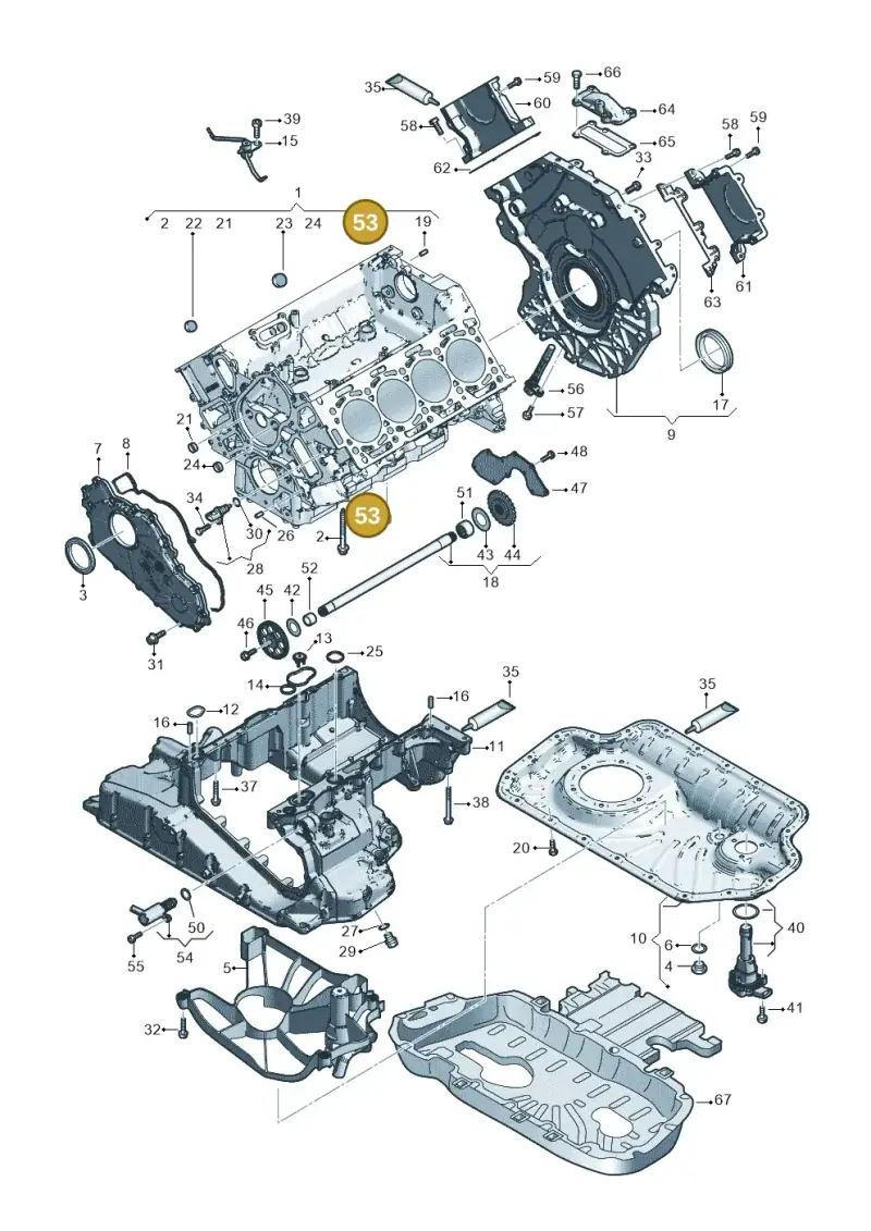 057103139D — Volkswagen Touareg (2017-2023) diagram 859103500, position 53
