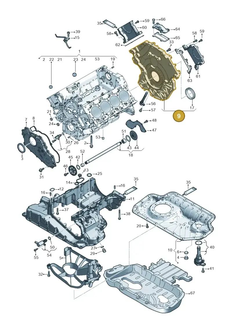 057103171AQ — Volkswagen Touareg (2017-2023) diagram 859103500, position 9