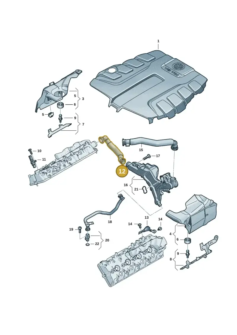 057103211D — Volkswagen Touareg (2017-2023) diagram 439103095, position 12