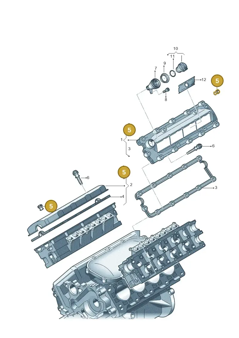 057103831B — Volkswagen Touareg BlueMotion (2014-2018) diagram 277103470, position 5