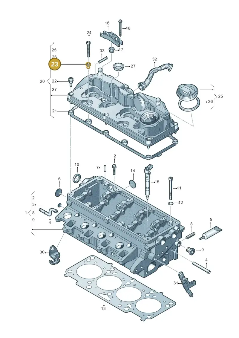 057103831B — Volkswagen Amarok twin cab (2022-) diagram 749103600, position 23