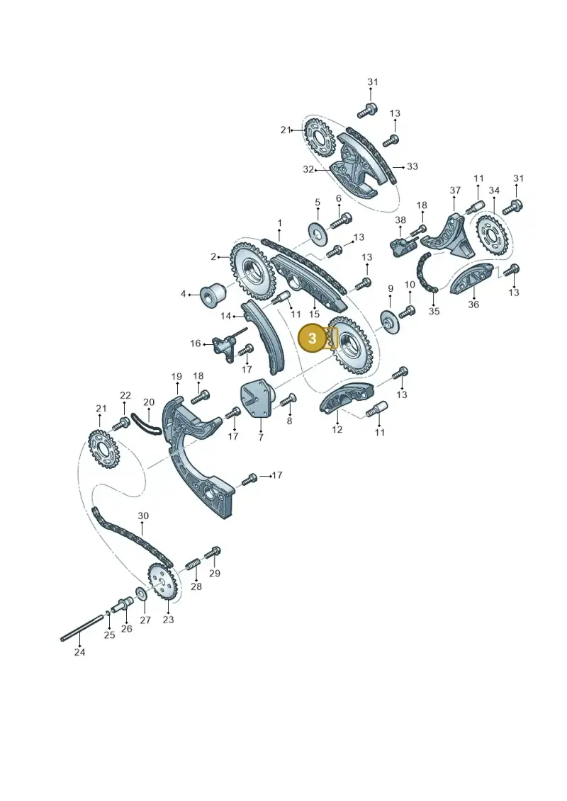 057109077 — Volkswagen Phaeton 4motion (2010-2016) diagram 631109700, position 3