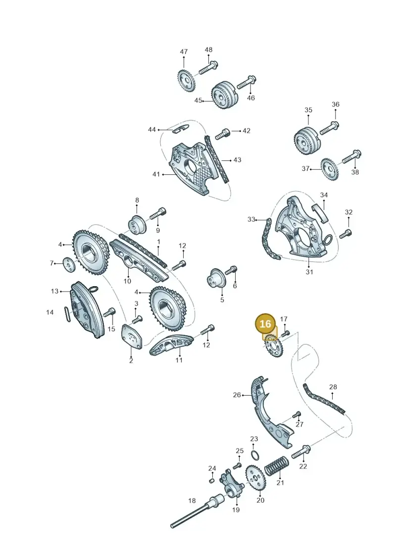 057109116J — Volkswagen Touareg BlueMotion (2014-2018) diagram 693109550, position 16