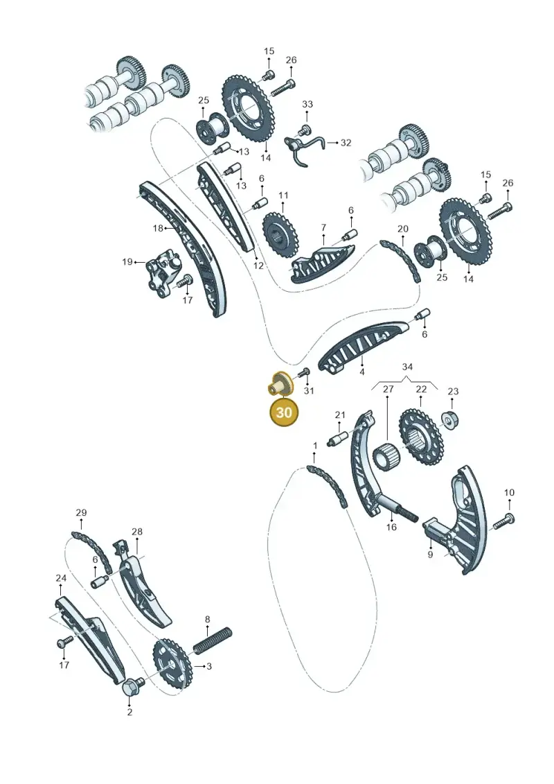 057109135C — Volkswagen Touareg (2017-2023) diagram 859109570, position 30