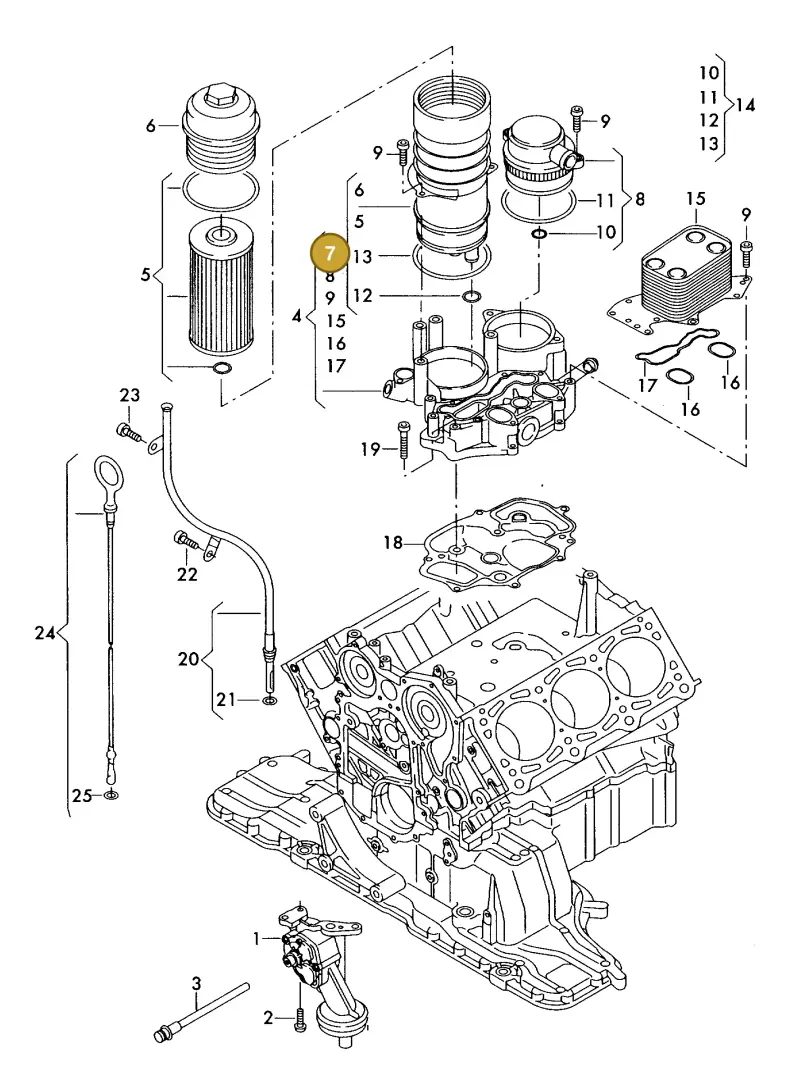 057115373B — Volkswagen MARINE-MOTOR           02> (2002-) diagram 277115350, position 7