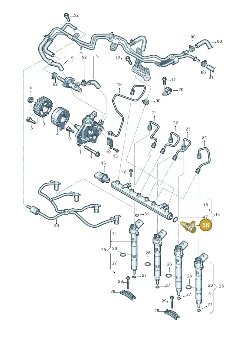 057130764H — Volkswagen Caravelle (2015-2019) diagram 679130400, position 16