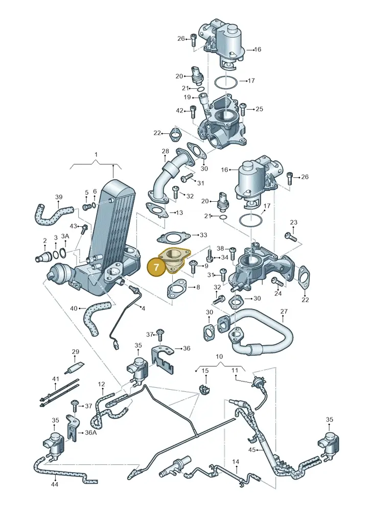 057131530A — Volkswagen Touareg BlueMotion (2014-2018) diagram 693131500, position 7