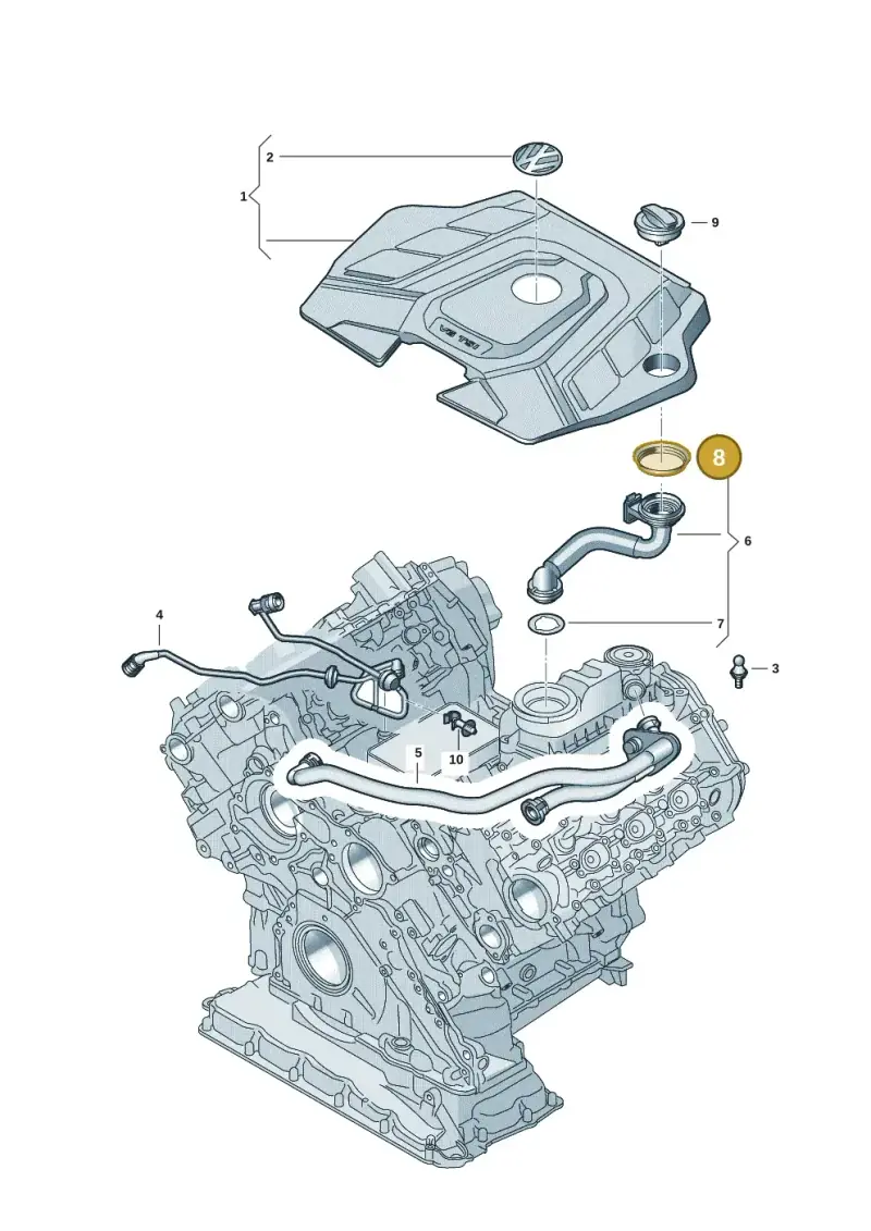 057133287C — Volkswagen Touareg (2017-2023) diagram 439103045, position 8