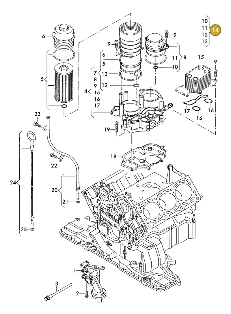 057198405B — Volkswagen MARINE-MOTOR           02> (2002-) diagram 277115350, position 14