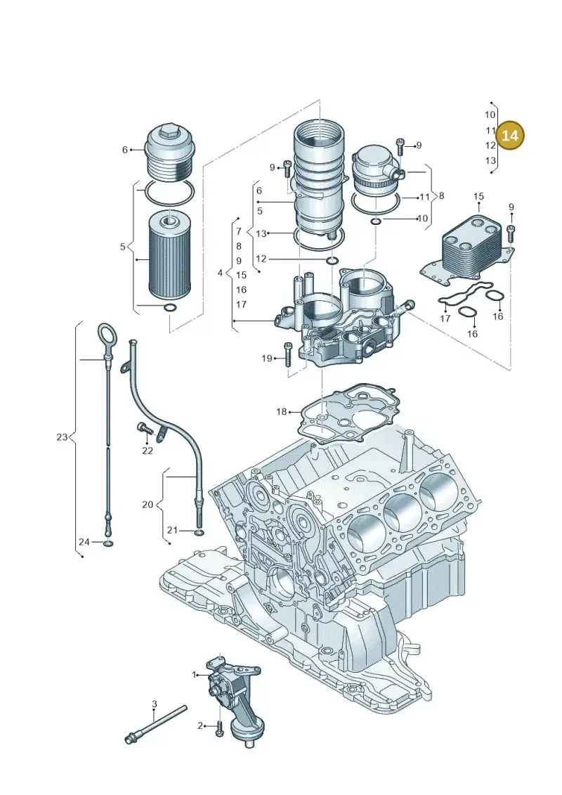 057198405C — Volkswagen Phaeton 4motion (2010-2016) diagram 258115500, position 14