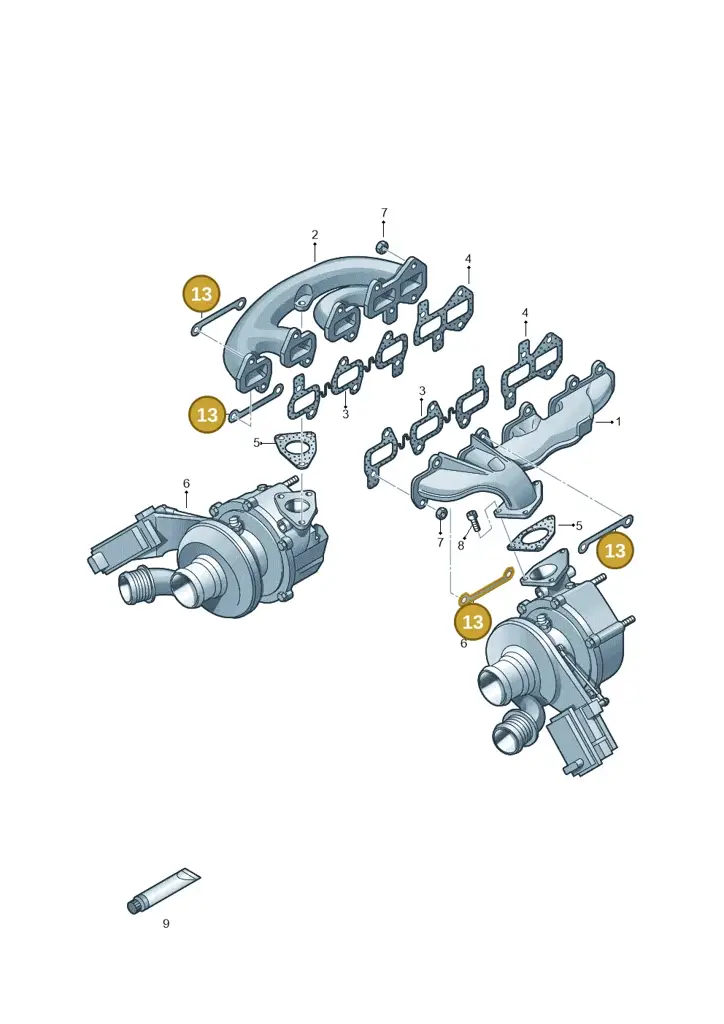 057253099F — Volkswagen Touareg BlueMotion (2014-2018) diagram 787253240, position 13