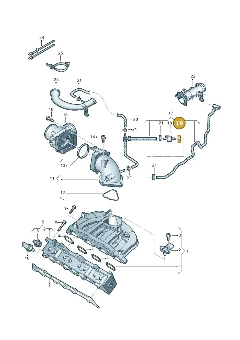 058133459 — Volkswagen Polo (2012-2014) diagram 672133100, position 19