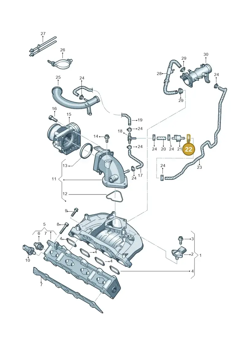 058133459 — Volkswagen Beetle (2016-2019) diagram 651133100, position 22