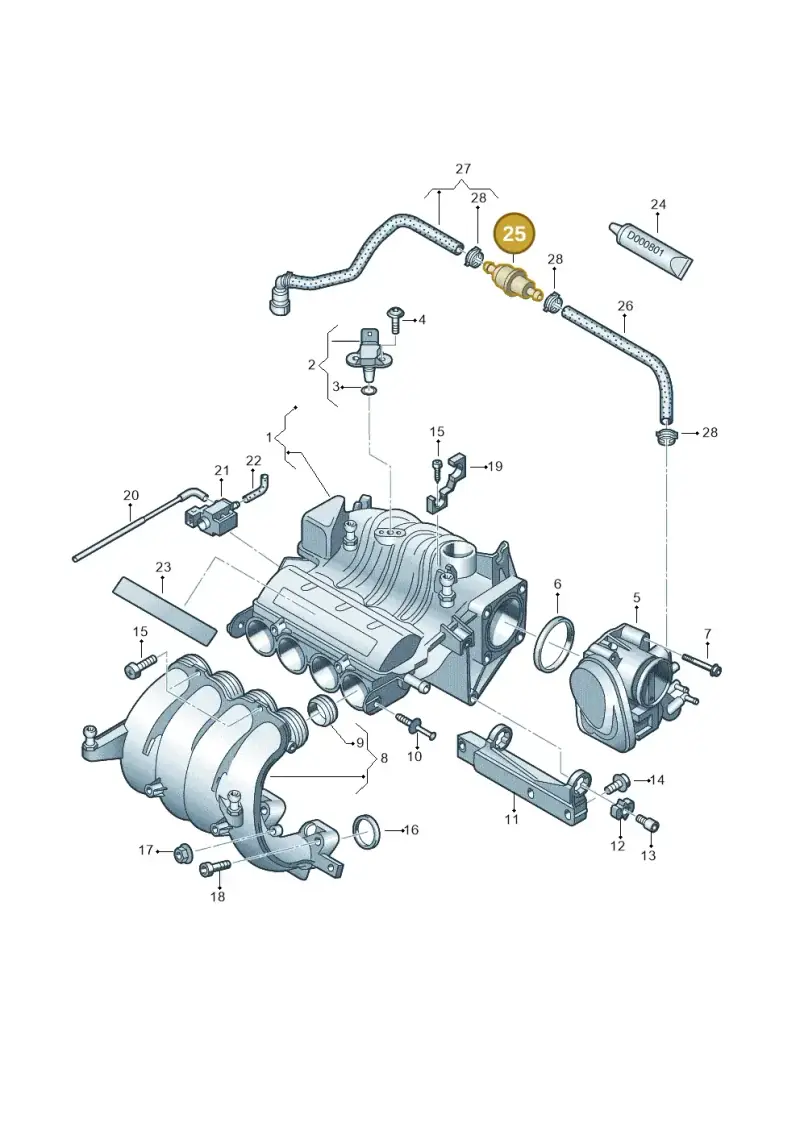 058133517B — Volkswagen Golf Plus (2011-2014) diagram 460133250, position 25