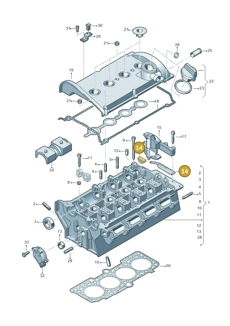 058198217 — Volkswagen Polo (2008-2009) diagram 194103500, position 14