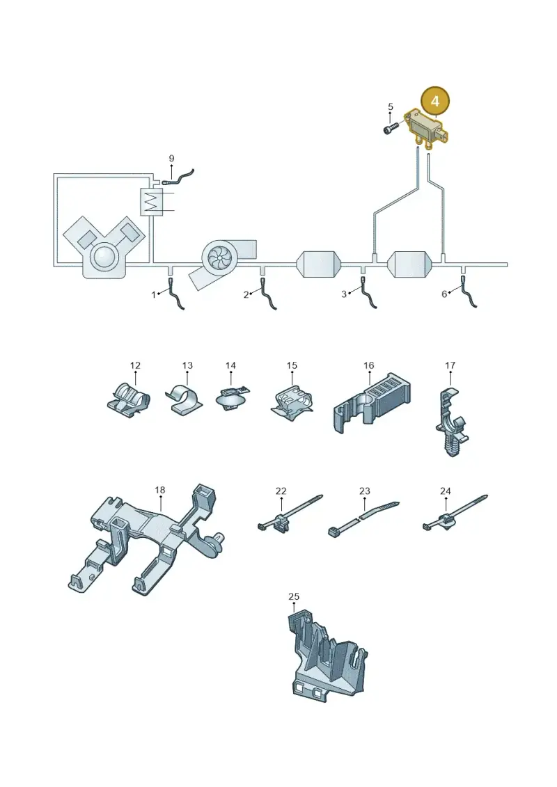 058906051A — Audi A5 Sportback (2016-2020) diagram 897906003, position 4