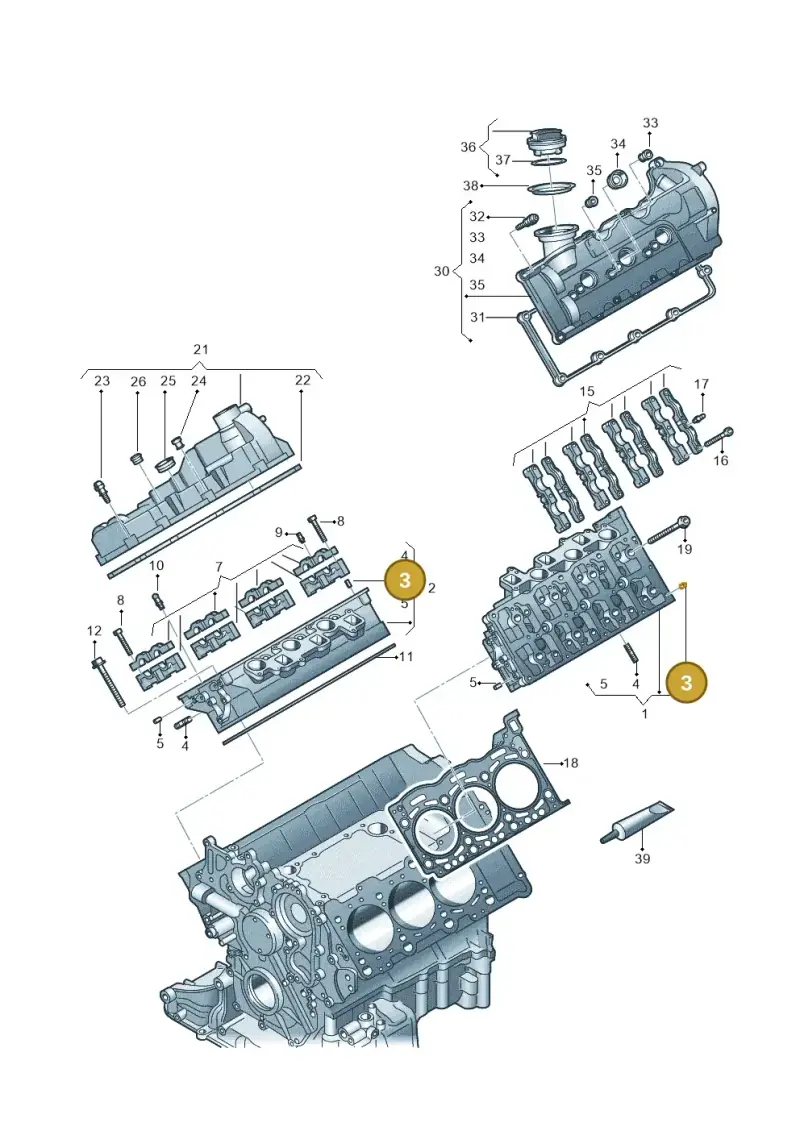 059103139A — Volkswagen Touareg BlueMotion (2014-2018) diagram 693103670, position 3