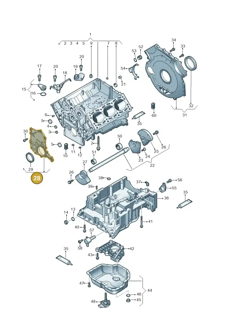 059103150AJ — Volkswagen Touareg                08> (2007-) diagram 616103250, position 28