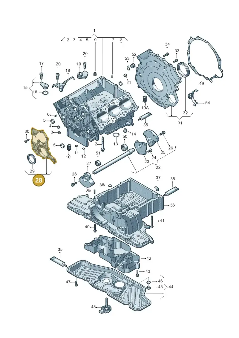 059103150AJ — Volkswagen Phaeton 4motion (2010-2016) diagram 258103050, position 28