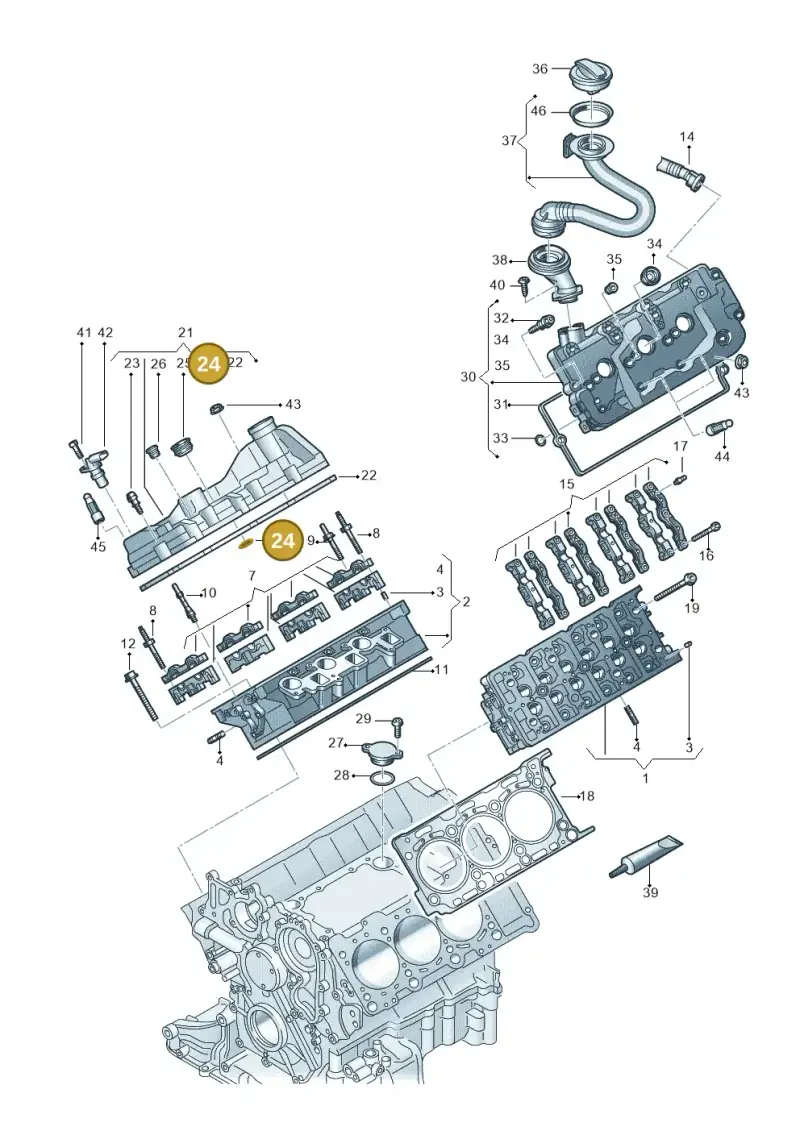 059103196A — Volkswagen Touareg (2017-2023) diagram 439103061, position 24