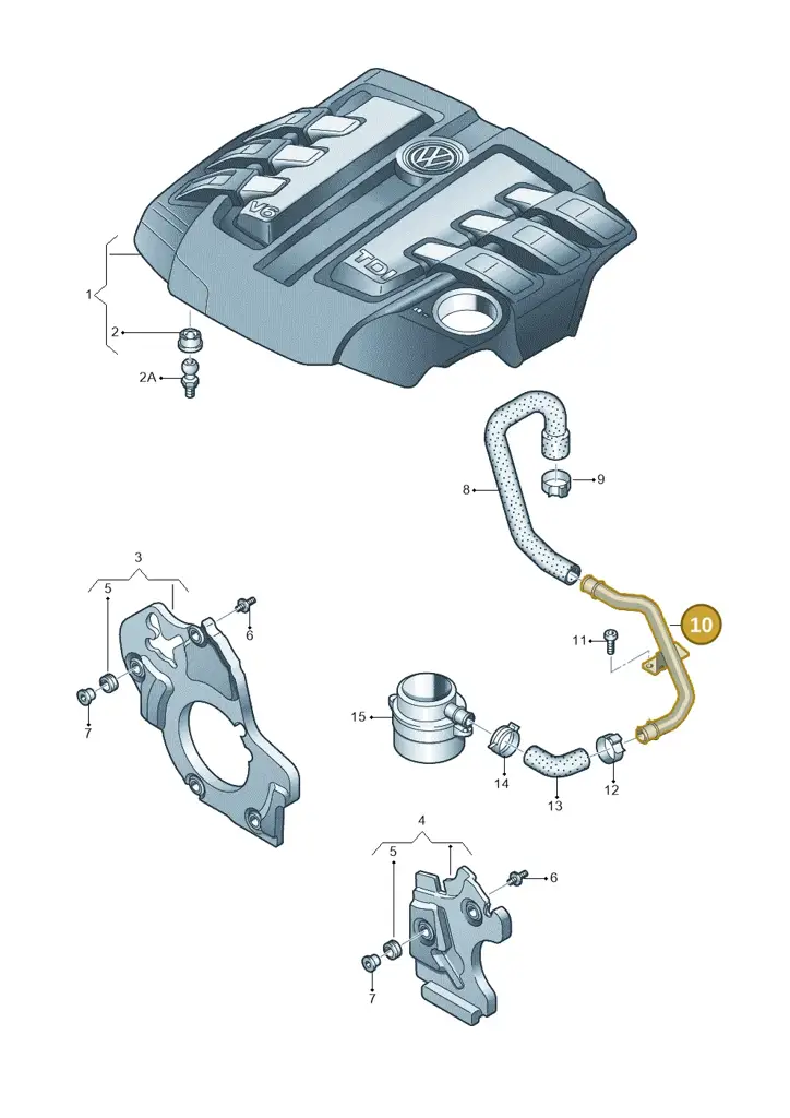 059103227M — Volkswagen Touareg (2010-2012) diagram 258103680, position 10