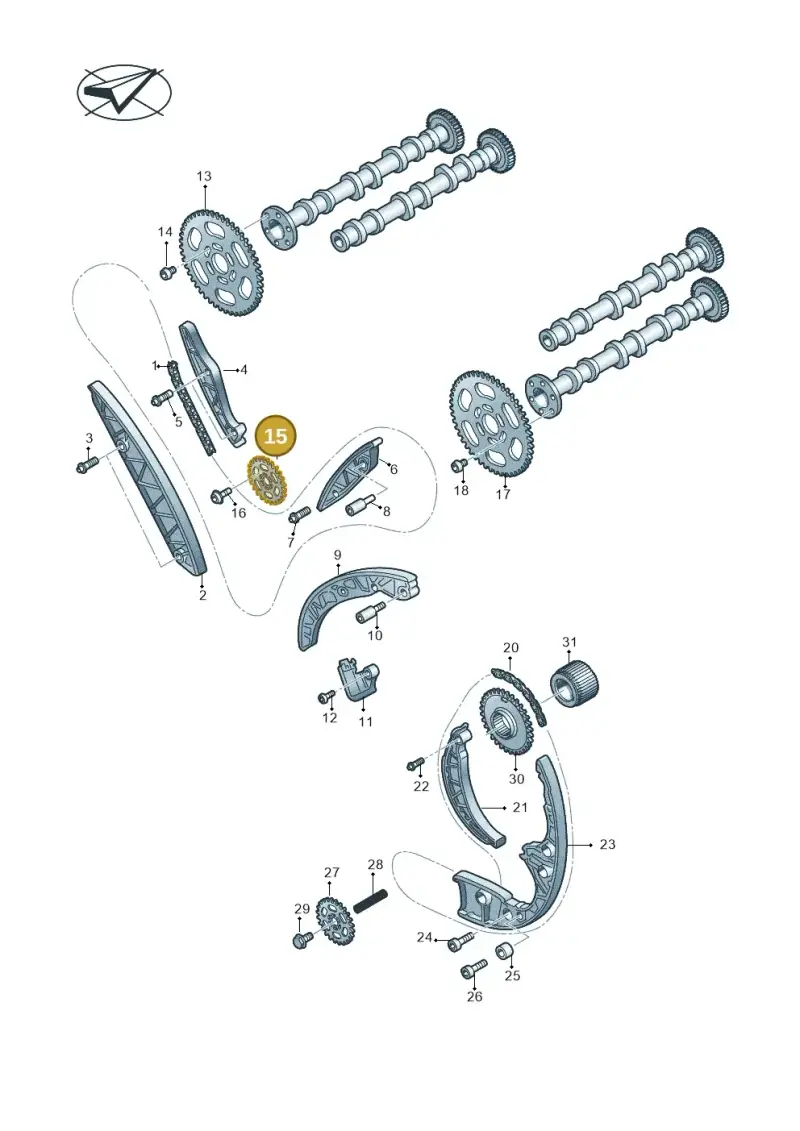 059103333F — Volkswagen Touareg BlueMotion (2014-2018) diagram 693109770, position 15