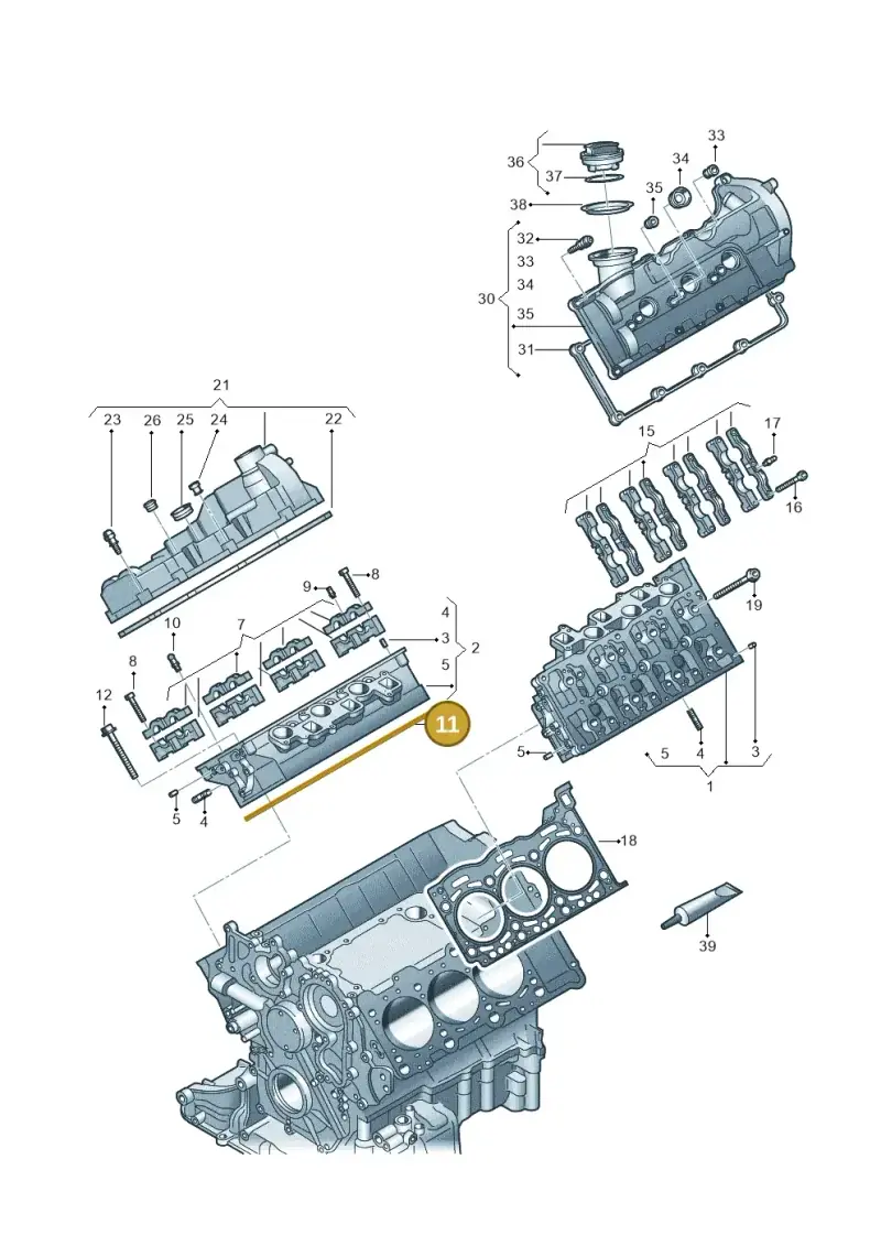 059103383JM — Volkswagen Touareg BlueMotion (2014-2018) diagram 693103670, position 11
